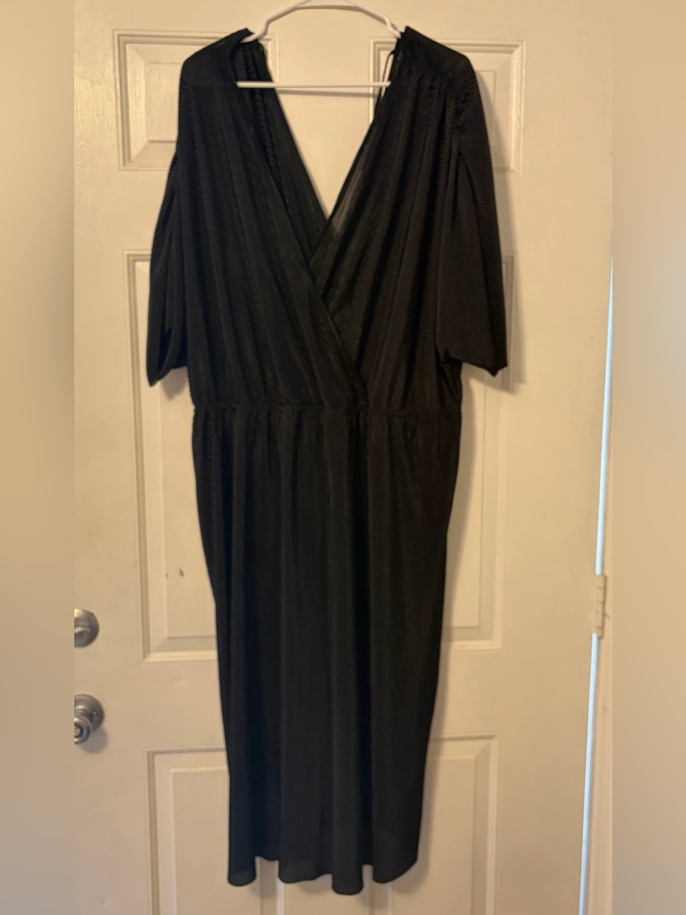 Black V- Neck Swim Cover Up